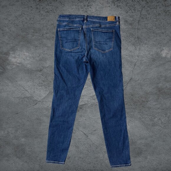 American Eagle High Rise Jegging Jeans Next Level Stretch Size 16 Regular - Picture 2 of 11